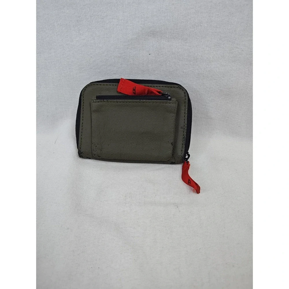 Diesel Spare Parts Men's Wallet Zip Around‎ VINTAGE Y2K Green Red
